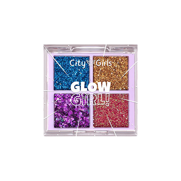 PALETA DE GLITTER - GLOW GIRL |COR B / CITY GIRLS