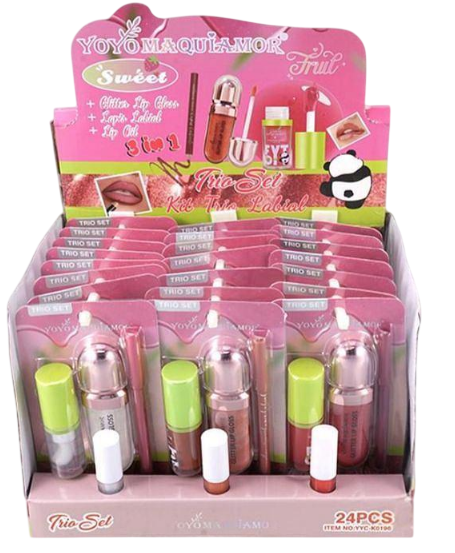 KIT LABIAL YYC-K0196 |VALOR UNITÁRIO| / YOYO MAQUIAMOR