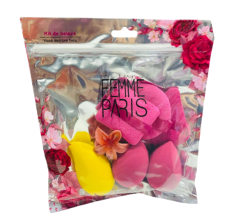 KIT DE ESPONJAS + ACESSÓRIO PARA O CABELO - FM 3034 / FEMME PARIS