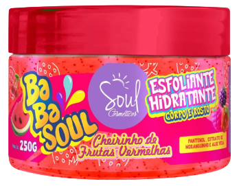 ESFOLIANTE HIDRATANTE CORPO E ROSTO-FRUTAS VERMENHAS/ SOUL