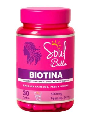 SUPLEMENTO ALIMENTAR- BIOTINA/ SOUL COSMETICOS