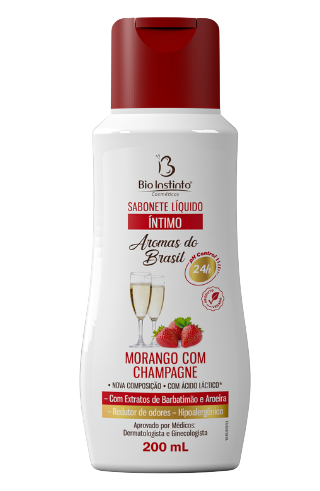 SABONETE LIQUIDO INTIMO- MORANGO COM CHAMPAGNE / BIO INSTINTO