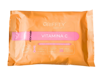 LANÇO UMEDECIDO DEMAQUILANTE - VITAMINA C - / GRIFFTY MAKE