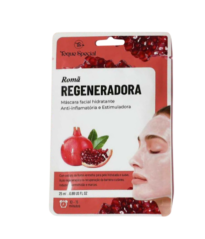 MÁSCARA FACIAL HIDRATANTE ROMÃ - REGENERADORA- TOQUE SPECIAL