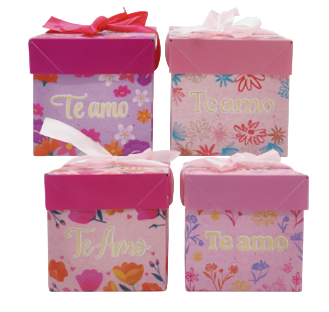 CAIXA DE PAPEL PARA PRESENTE M - TAM: 15X15X15CM