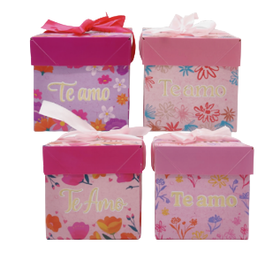 CAIXA DE PAPEL PARA PRESENTE P - TAM: 10X10X10CM