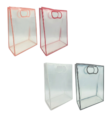 SACOLA TRASPARENTE COM BORDA -22X30X11CM- |FJ91369|