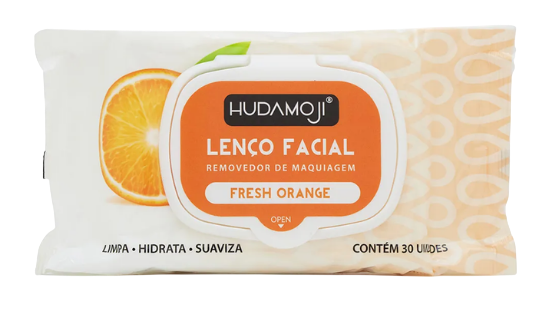 LENÇO FACIAL DEMAQUILANTE- FRESH ORANGE- / HUDAMOJI