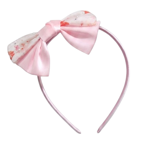 PACOTE DE 12 TIARAS COM LAÇO ESTAMPADO