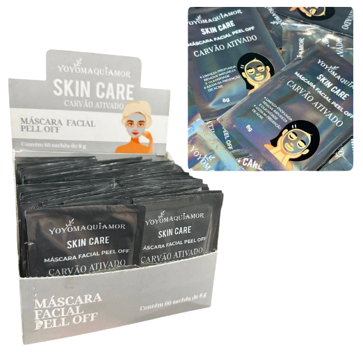 MÁSCARA FACIAL PEEL OFF- CARVÃO ATIVADO - / YOYOMAQUIAMOR
