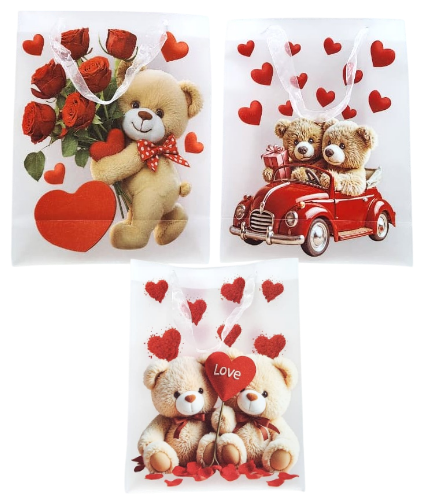 SACOLA TRANSPARENTE DE URSO-TAM:25X33X12 CM- DV 81539