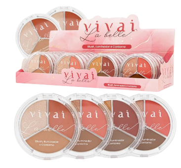 BLUSH ILUMINADOR E CONTORNO - LA BELLE -/ VIVAI