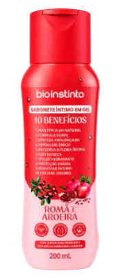 SABONETE ÍNTIMO EM GEL - ROMÃ E AROEIRA / BIO INSTINTO