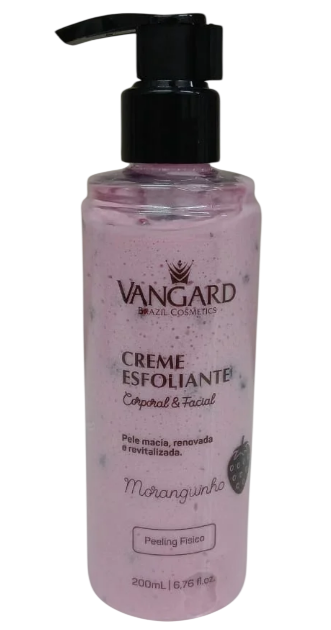 CREME ESFOLIANTE CORPORAL E FACIAL - MORANGUINHO /VANGARD