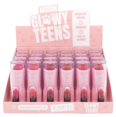 BLUSH EM BASTÃO-GLOWY TEENS / PINK 21