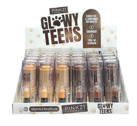 CONTORNO EM BASTÃO -GLOWY TEENS /PINK 21