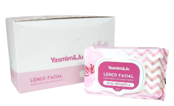 LENÇO DEMAQUILANTE FACIAL - ROSA MOSQUETA / YASMIM&JU
