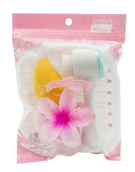 KIT DE ACESSÓRIO (ESCOVA DE LIMPEZA E PREDENDOR DE CABELO )