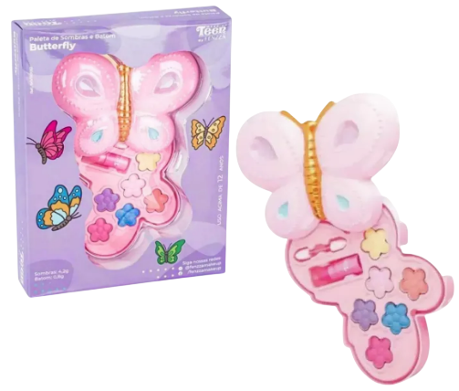 PALETA DE SOMBRAS E BATOM BUTTERFLY / FENZZA