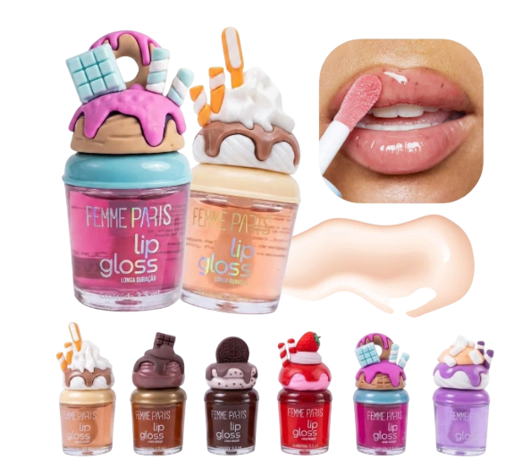 LIP GLOSS LONGA DURAÇÃO -FR025 /FEMME PARIS