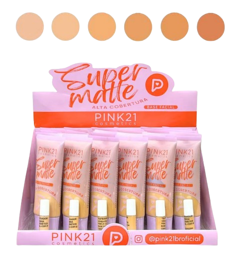 BASE FACIAL ALTA COBERTURA -SUPER MATTE / PINK 21