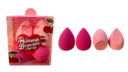 KIT COM 4 ESPONJAS PARA MAQUIAGEM - MAKEUP BLENDER CHERRY / MAHAV