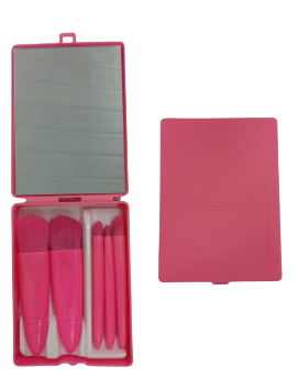 KIT DE PINCEIS COM ESPELHO E ESTOJO