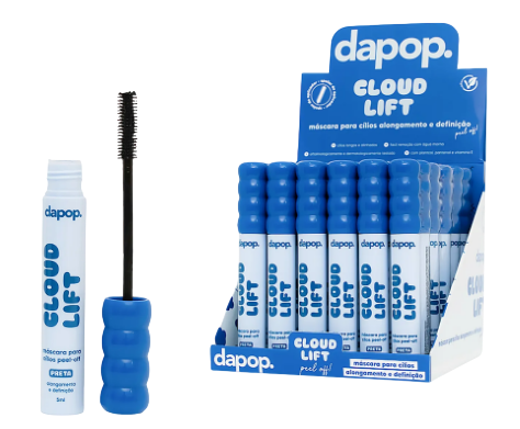 MÁSCARA DE CÍLIOS PEEL-OFF CLOUD LIFT - PRETO/ DAPOP
