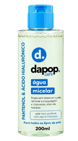 ÁGUA MICELAR- PANTENOL E ACIDO HIALURÔNICO / DAPOP