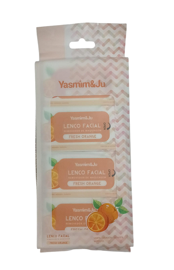 LENÇO FACIAL REMOVEDOR DE MAQUIAGEM - FRESH ORANGE / YASMIM&JU