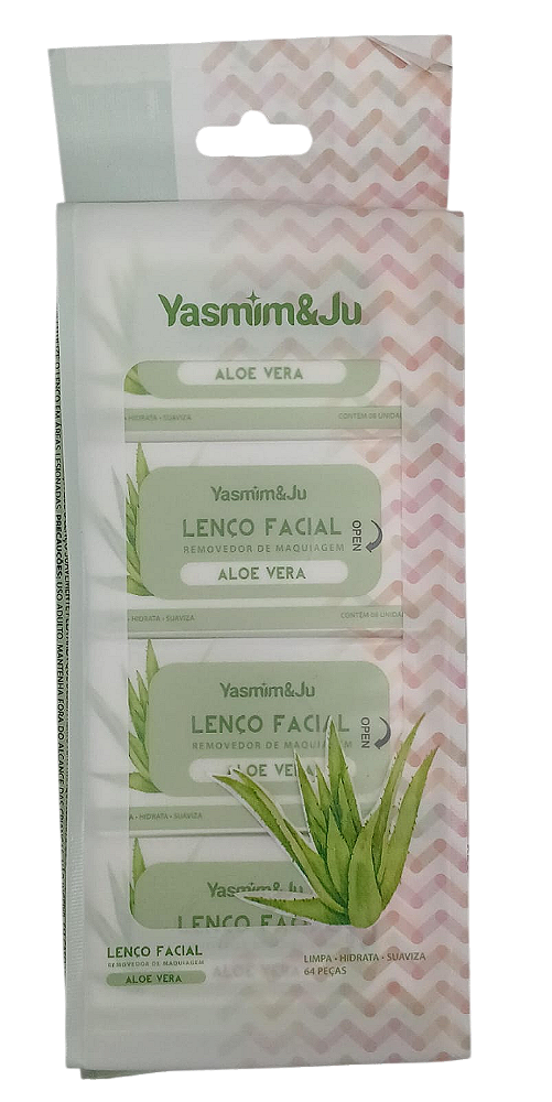 LENÇO FACIAL REMOVEDOR DE MAQUIAGEM - ALOE VERA / YASMIM&JU