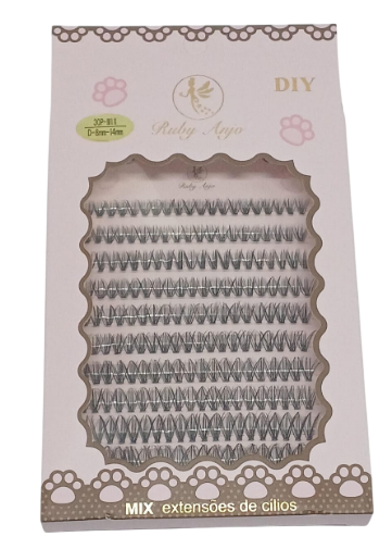 CÍLIOS POSTIÇOS DE EXTENSÕES/-RA-787-10 / RUBY ANJO