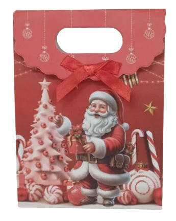SACOLA DE PRESENTE DE NATAL 12X6X16CM -LC8434 / CHINA