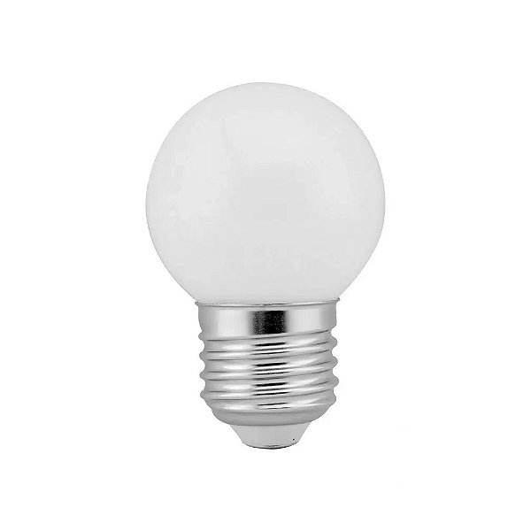 Lâmpada LED Bolinha G45 3W 2200K Decoração Branco Quente E27 Bivolt | Camarim, Abajur, Varal de Luzes
