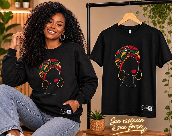 Casadinho Moletom +Baby look Estampa Afro