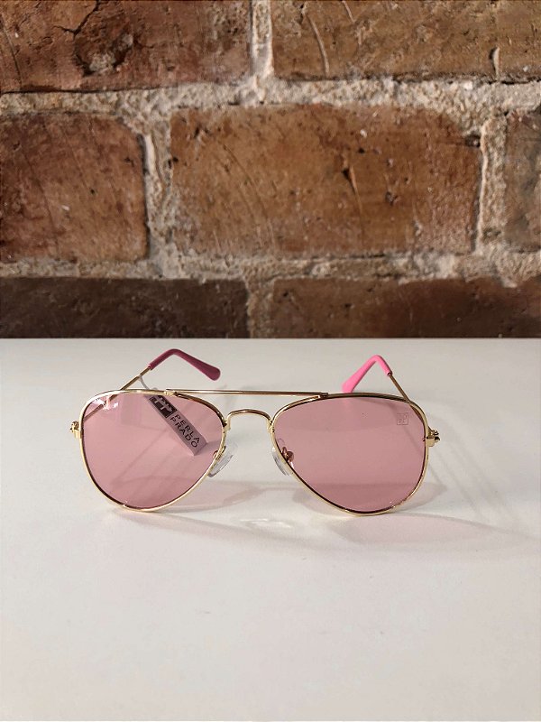 Óculos de Sol Kids Perla Prado - ref: Aviador Pink