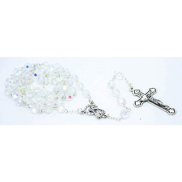 Terço Cristal Branco