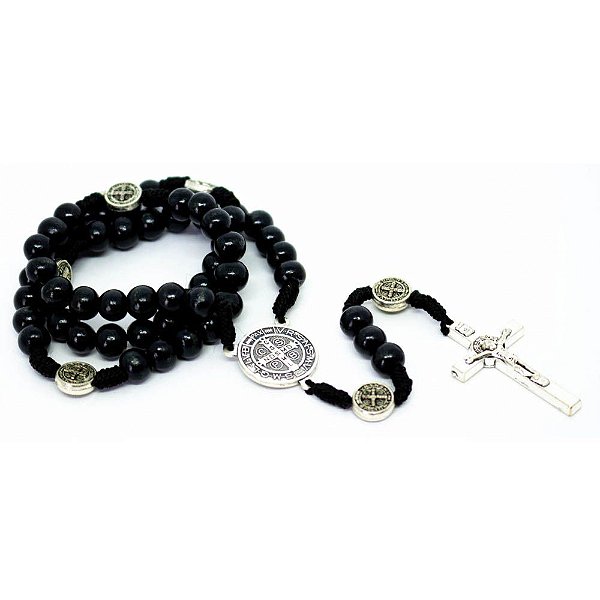 Terço Medalha De São Bento Preto