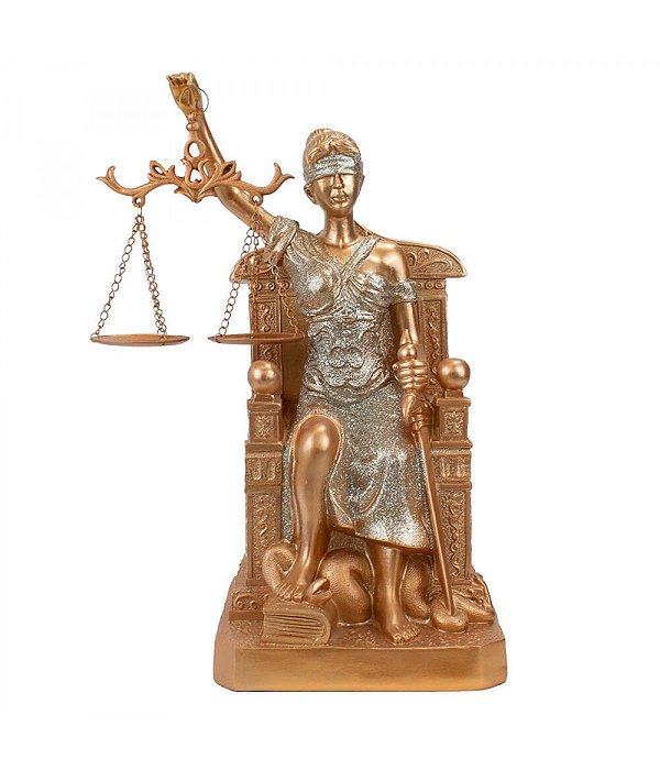 Dama da Justiça Sentada Rosê 29 CM