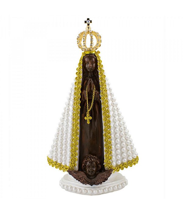 Nossa Senhora Aparecida Pérola Branca 22 CM