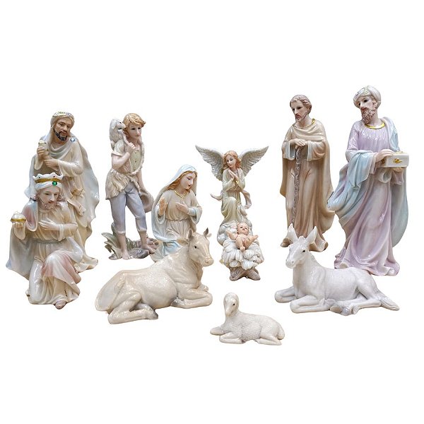 Presépio 11 Peças 30 CM Estilo Porcelana