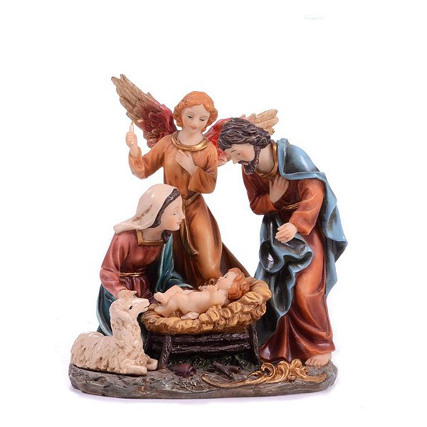 Sagrada Família Com Anjo 19 CM
