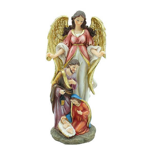 Sagrada Família Com Anjo 20 CM