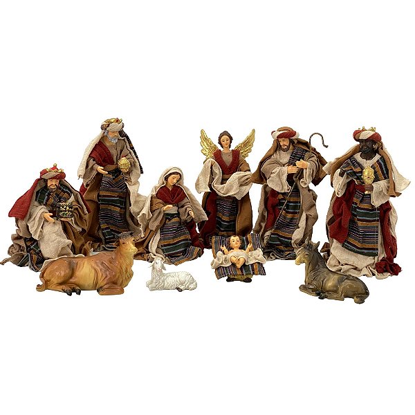 Presépio 10 Peças 25 CM - Roupa Época de Jesus