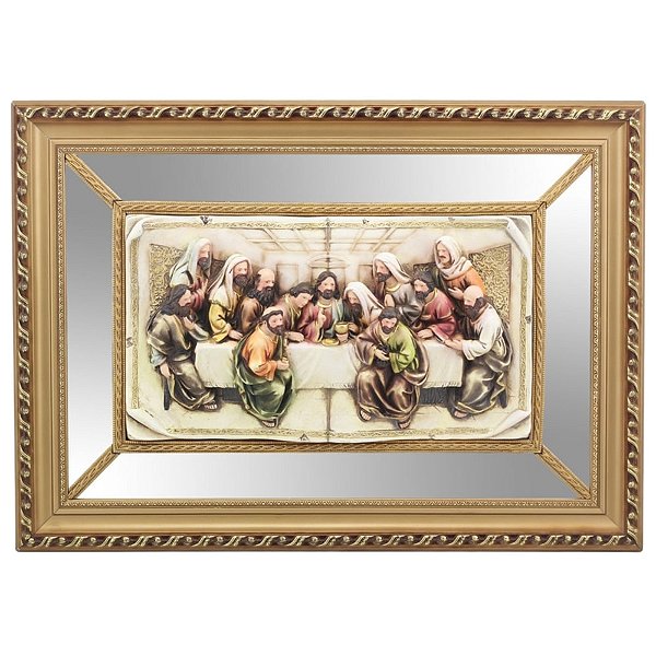 Quadro Santa Ceia com Espelho 55x40