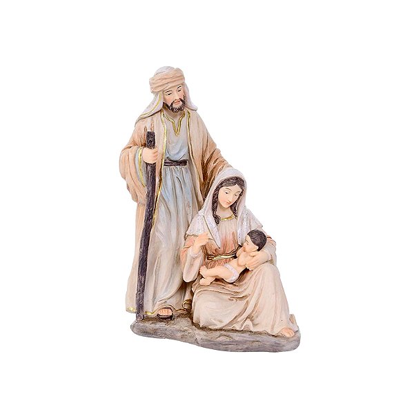 Presépio Sagrada Família 22 CM de Altura Maria Sentada Veu Estilo Porc
