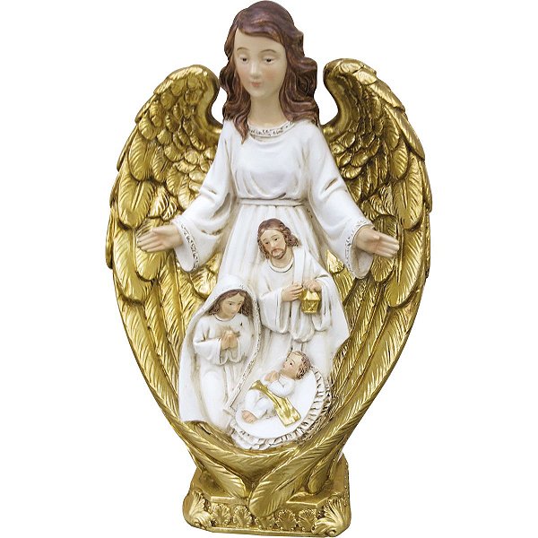 Anjo com Sagrada Família 23 CM