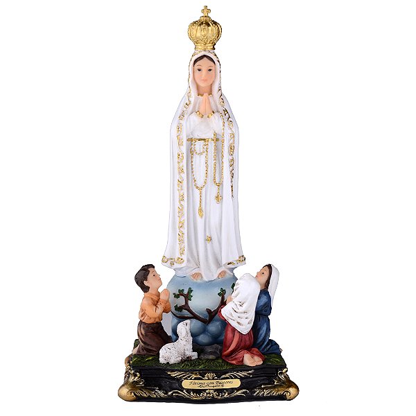 Nossa Senhora de Fátima com Pastores 20 CM