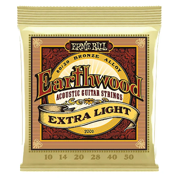 ENCORDOAMENTO VIOLÃO AÇO 010-050 ERNIE BALL EARTHWOOD EXTRA LEVE