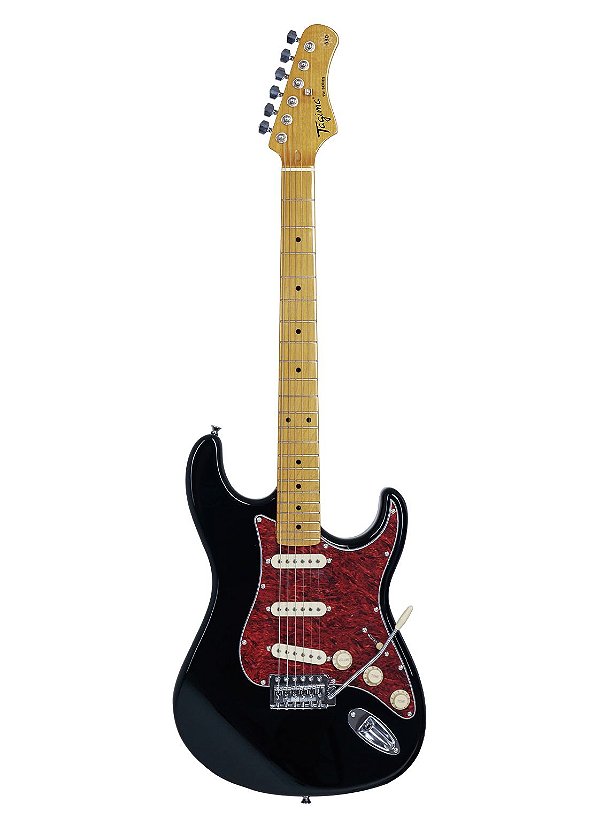 GUITARRA TAGIMA STRATOCASTER TG-530 BLACK - ESCALA CLARA ESCUDO TORTOISE